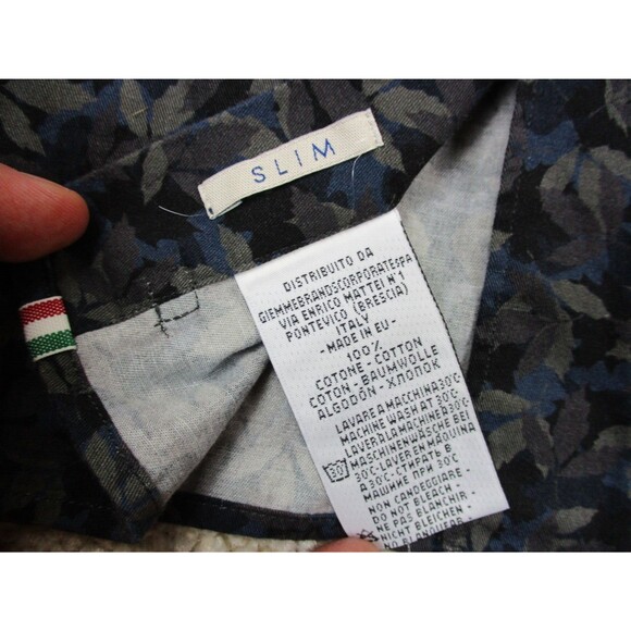 Tintoria Mattei 954 Shirt Mens 44 17.5 Extra Large XL Slim Floral Graphic Print - Picture 6 of 13